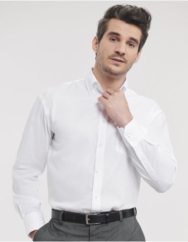 RUS-0R956M0-Men's Long Sleeve Classic Ultimate Non-Iron Shirt